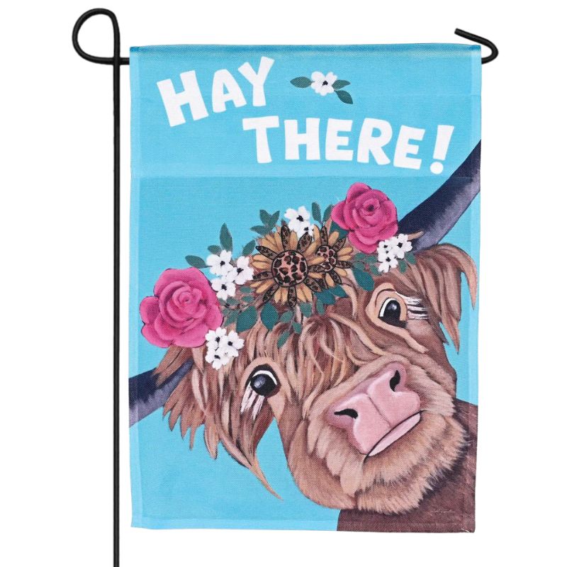 Cow Hay Garden Flag